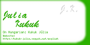 julia kukuk business card